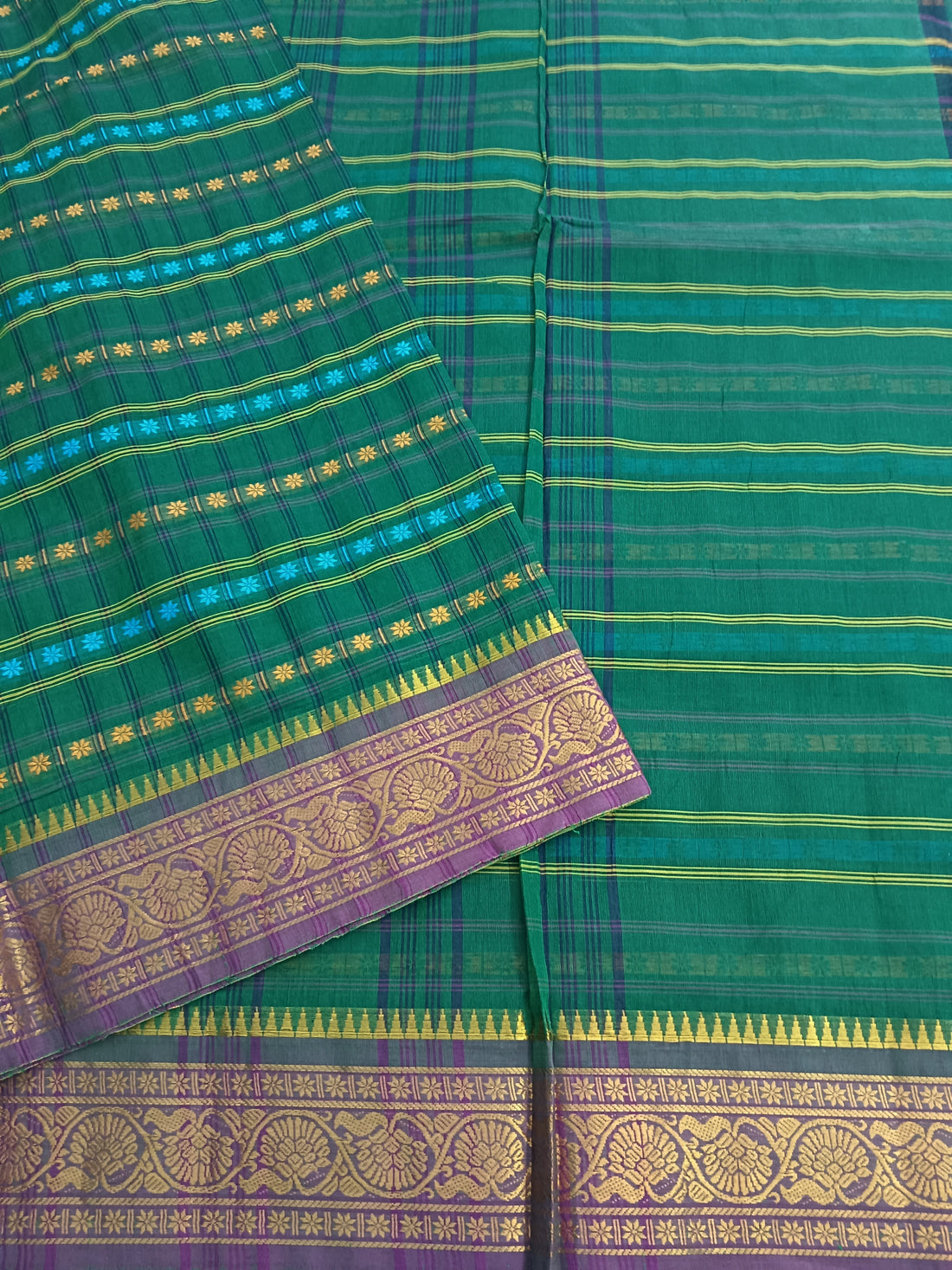 Kanchi Cotton - Festival Fusion-Green- KCFABD123