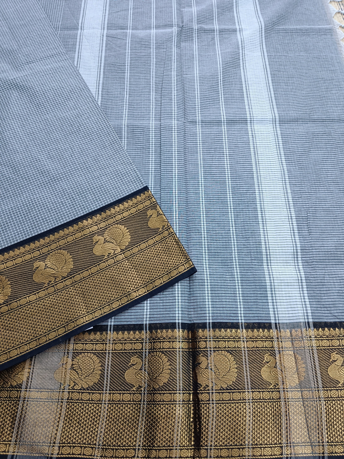 Kandangi Korvai Checks -Grey- KKC48