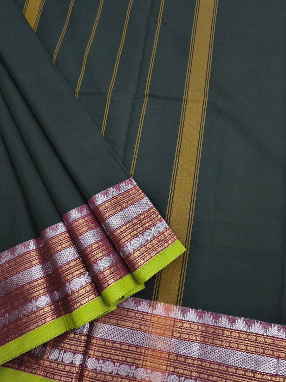 Kanchi Cotton - Festival Fusion -Dark Green- KCFP133