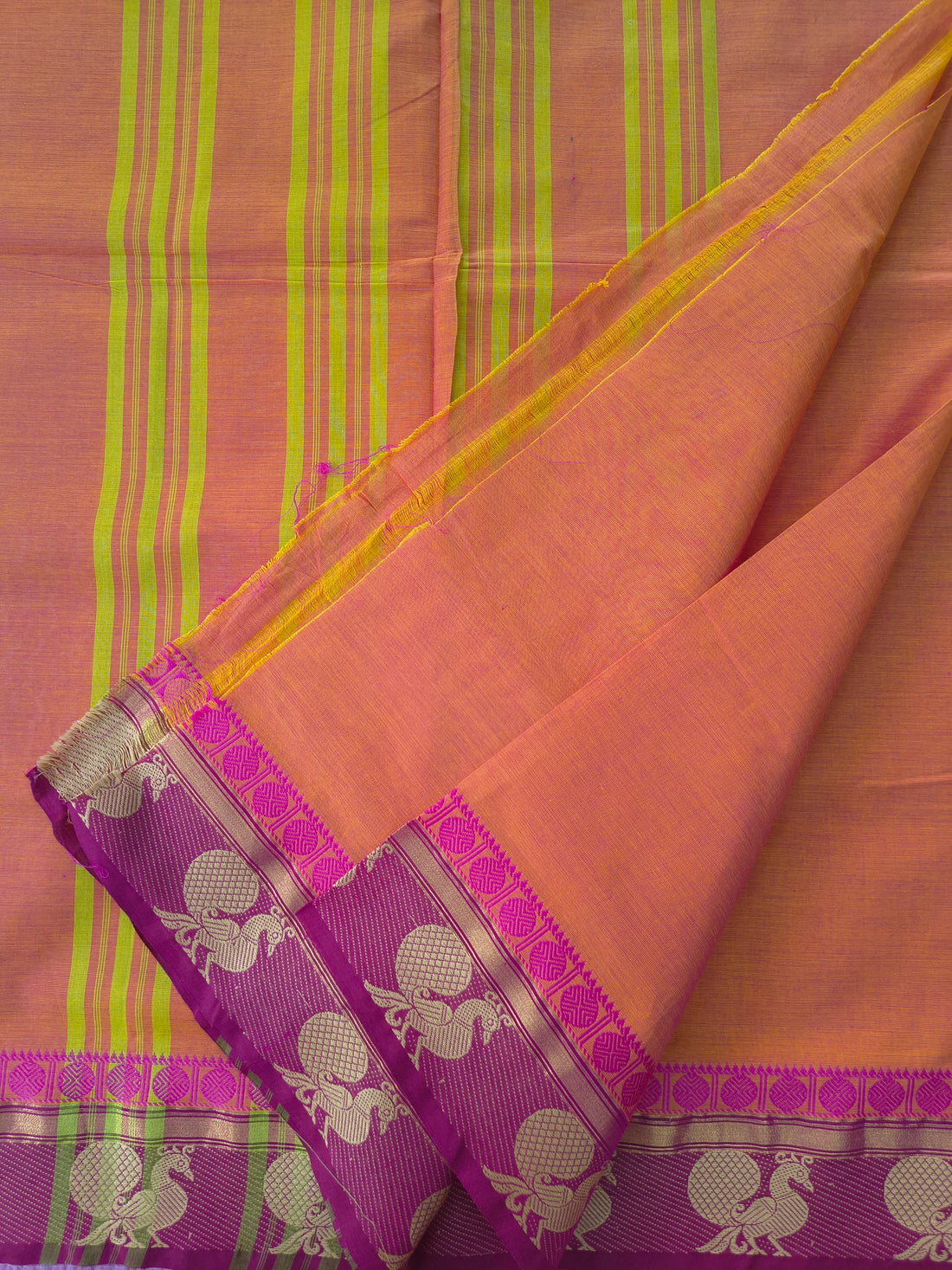 Chettinad Cotton -Daily Wear -Burnt Coral Orange-  CDW179