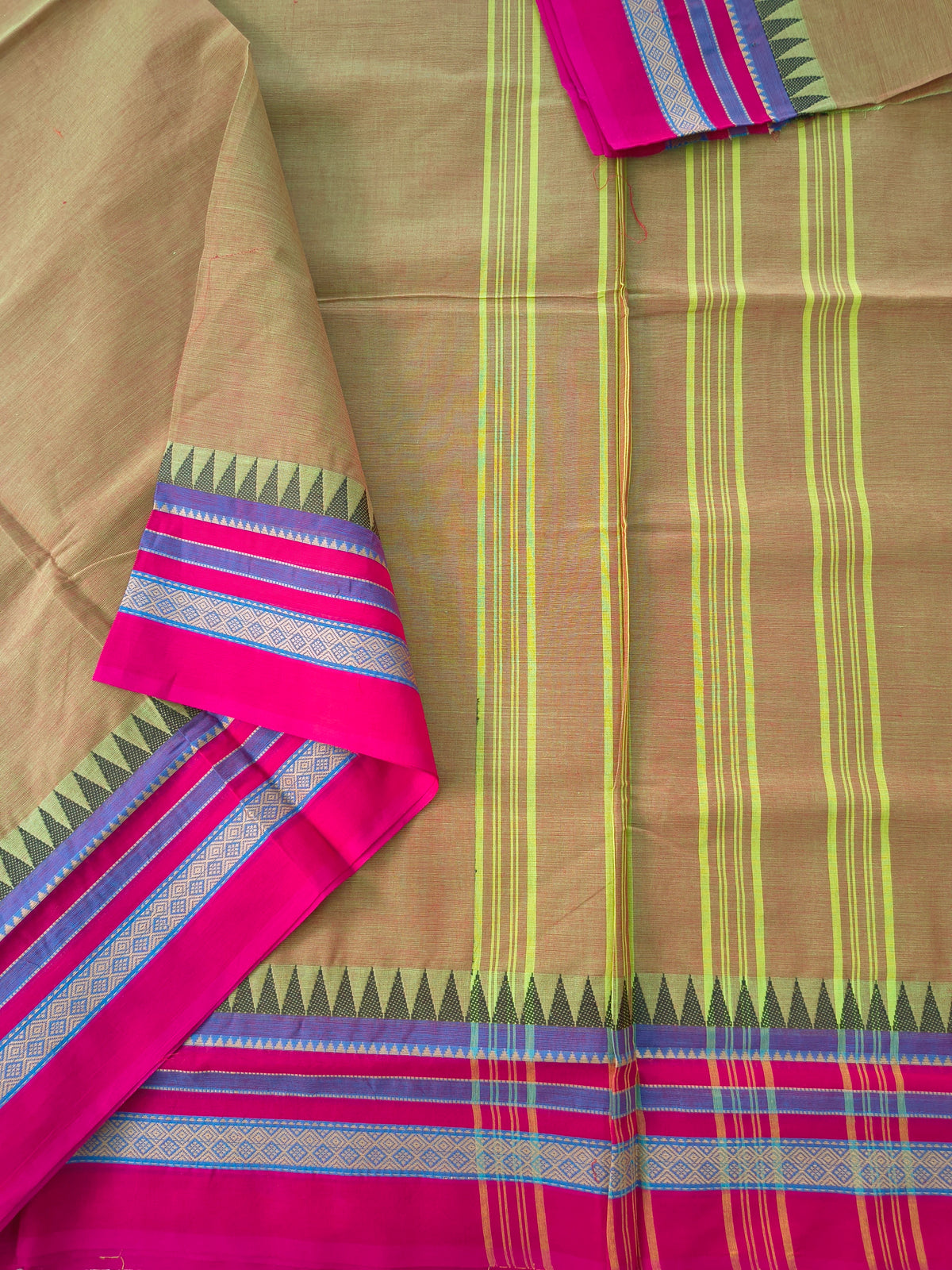 Chettinad Cotton -Daily Wear -Antique Beige dual tone-  CDW176