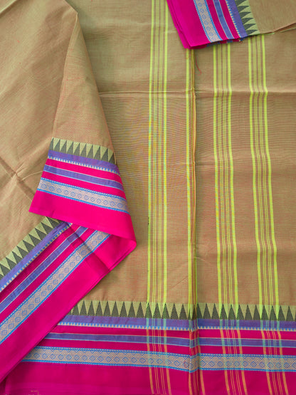 Chettinad Cotton -Daily Wear -Antique Beige dual tone-  CDW176