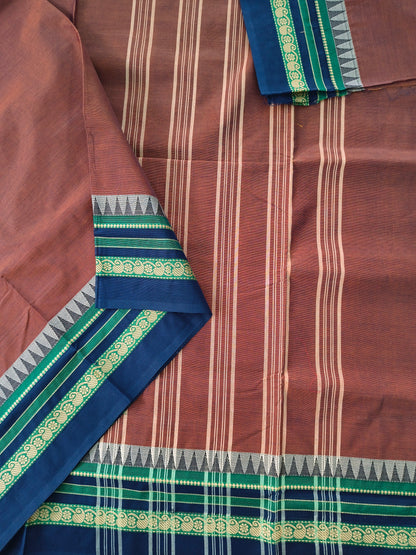 Chettinad Cotton -Daily Wear - Dusty Rosewood Brown CDW175