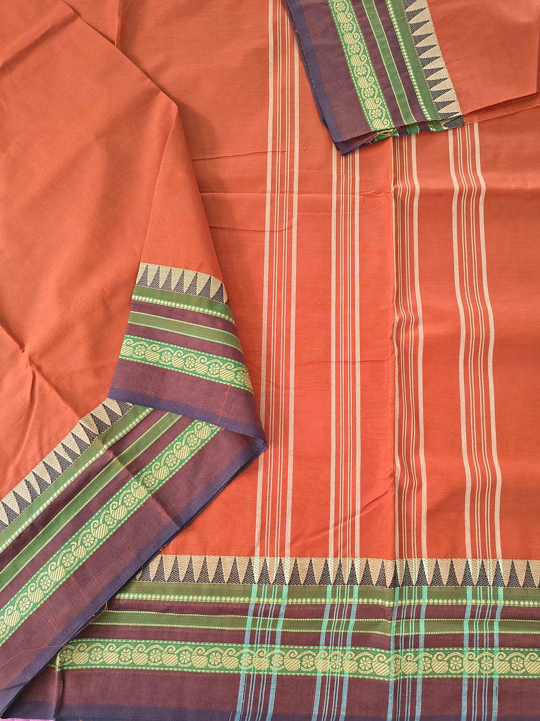 Chettinad Cotton -Daily Wear -Brick Rust Orange- CDW174