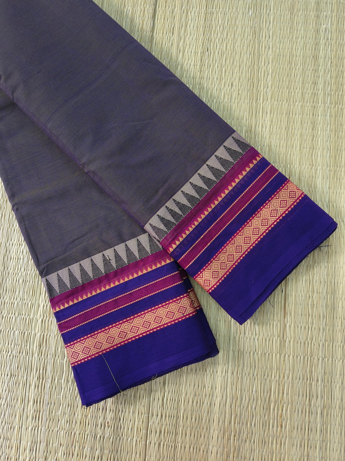 Chettinad Cotton -Daily Wear -Deep charcoal grey- CDW172