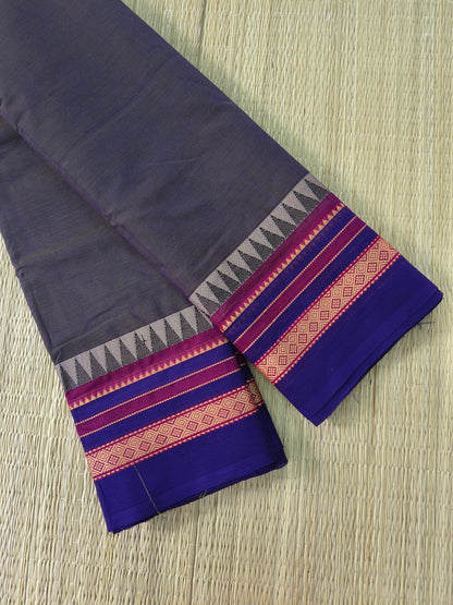 Chettinad Cotton -Daily Wear -Deep charcoal grey- CDW172