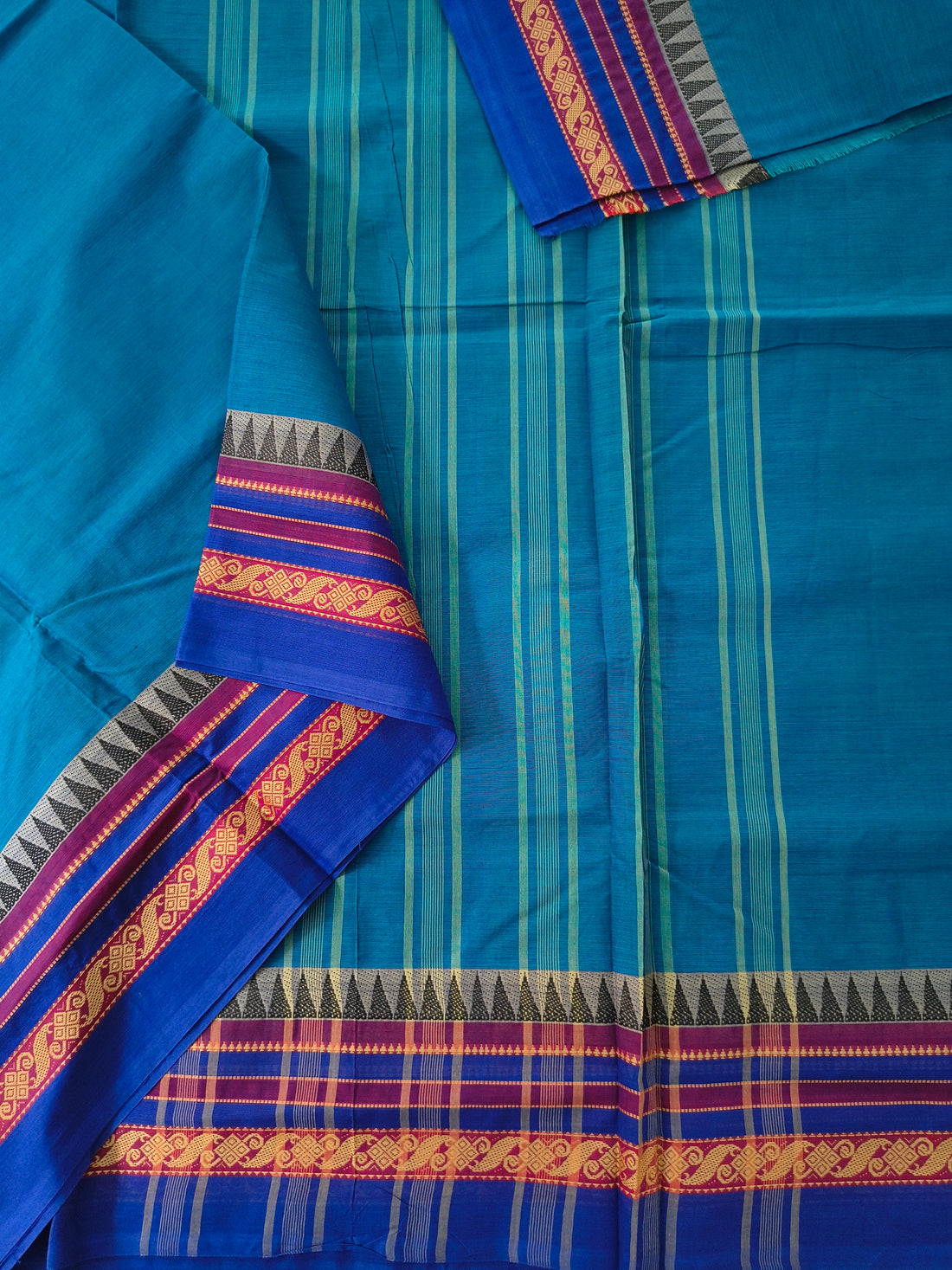 Chettinad Cotton -Daily Wear -Teal blue- CDW171