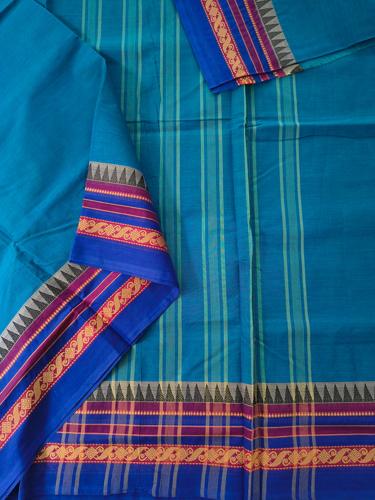 Chettinad Cotton -Daily Wear -Teal blue- CDW171