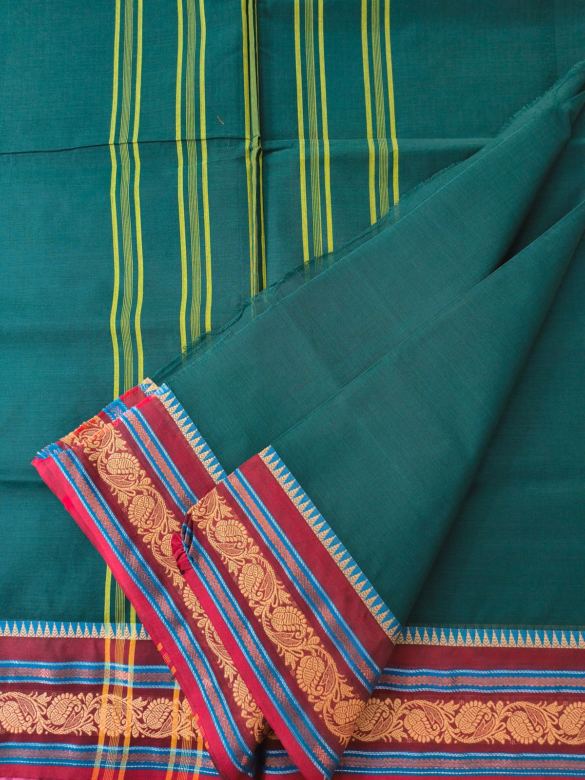 Chettinad Cotton -Daily Wear -Dark green- CDW170