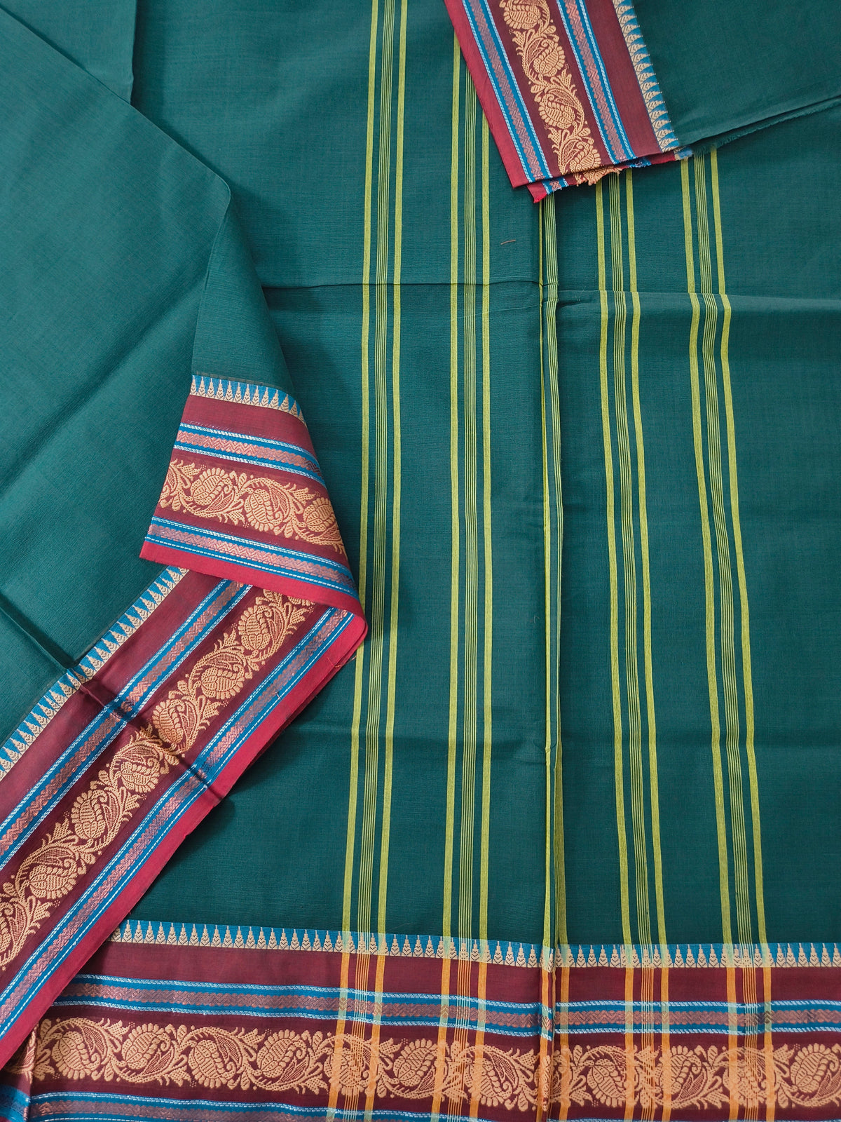 Chettinad Cotton -Daily Wear -Dark green- CDW170