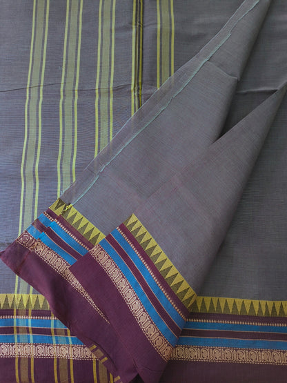 Chettinad Cotton -Daily Wear -smoky Blue grey- CDW165