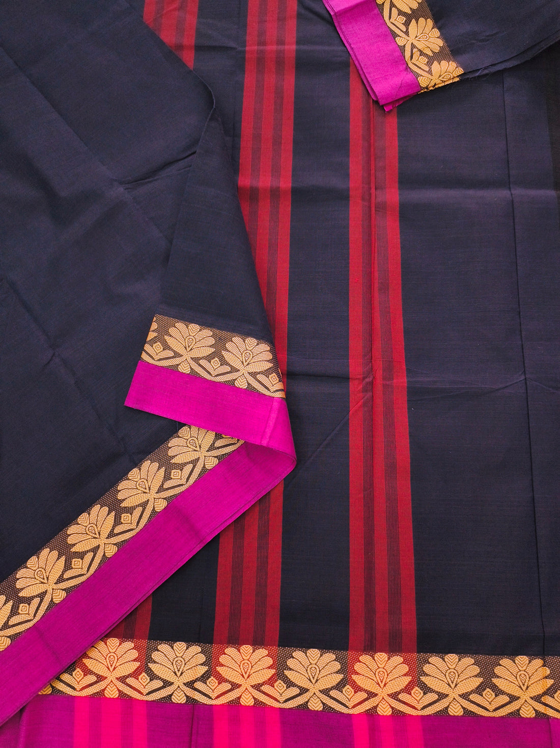 Chettinad Cotton -Daily Wear -Dark Blue- CDW163