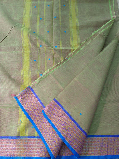 Chettinad Cotton -Office Wear -Moss olive greenDualtone- CCOW112