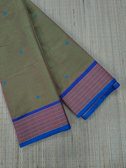 Chettinad Cotton -Office Wear -Moss olive greenDualtone- CCOW112