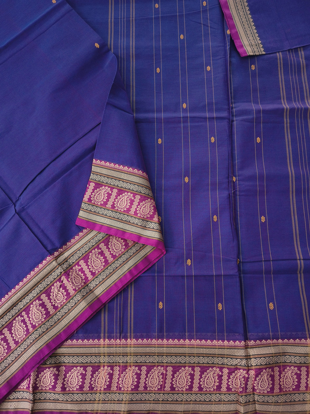 Chettinad Cotton -Office Wear -Deep Indigo Purple- CCOW107