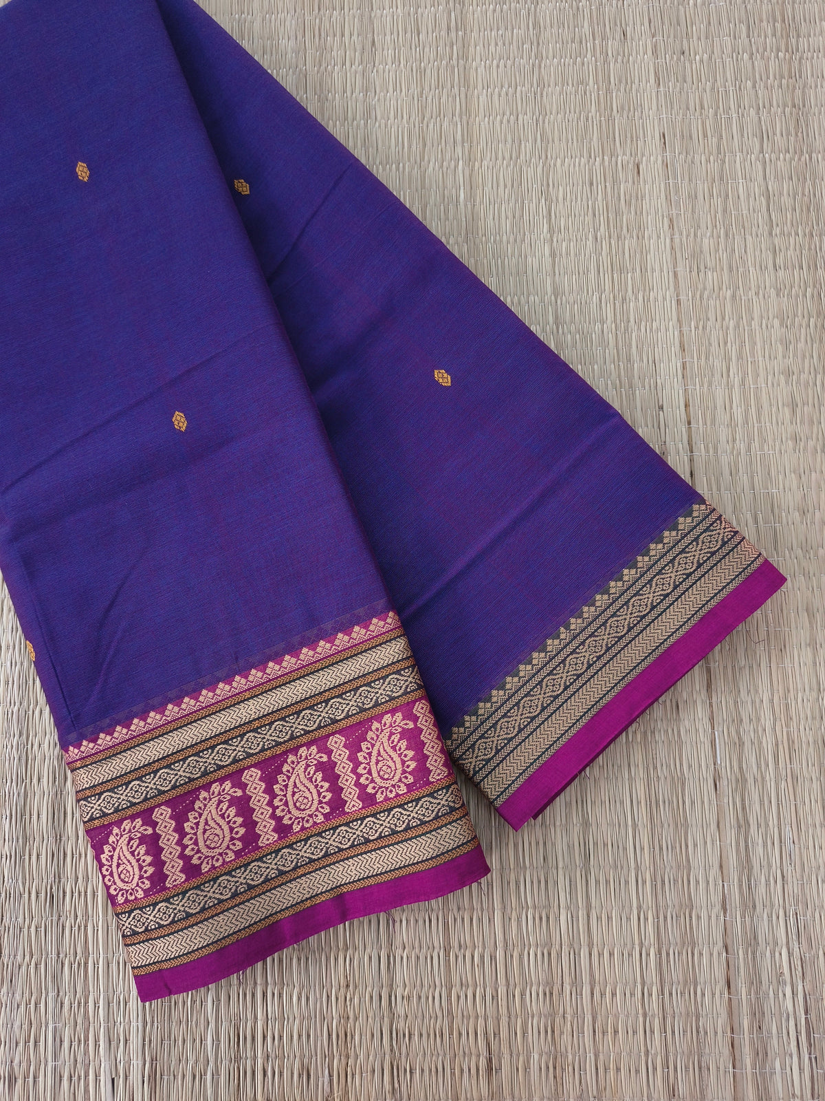 Chettinad Cotton -Office Wear -Deep Indigo Purple- CCOW107
