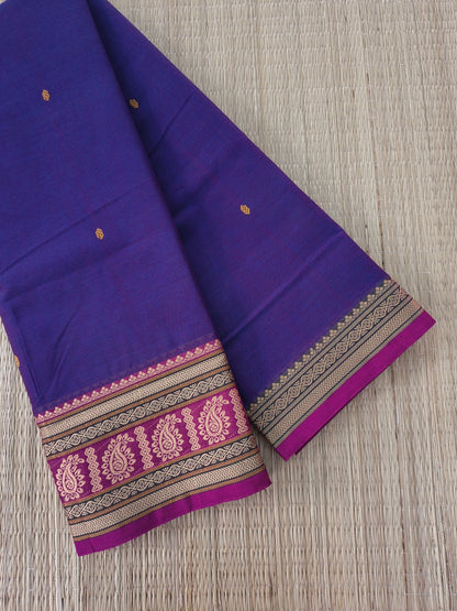 Chettinad Cotton -Office Wear -Deep Indigo Purple- CCOW107
