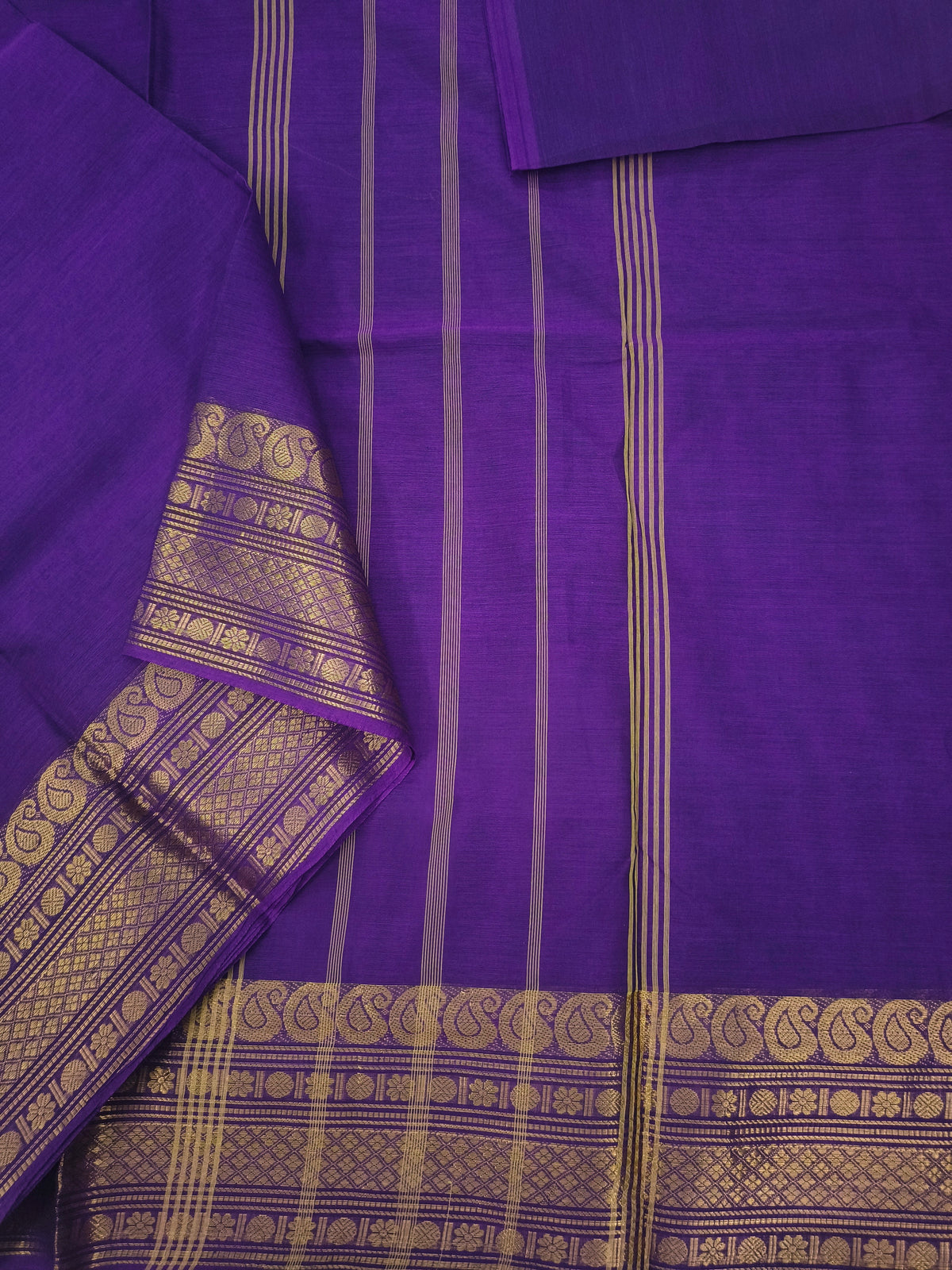 Kanchi Cotton- All day fusion -Purple- KCAF113