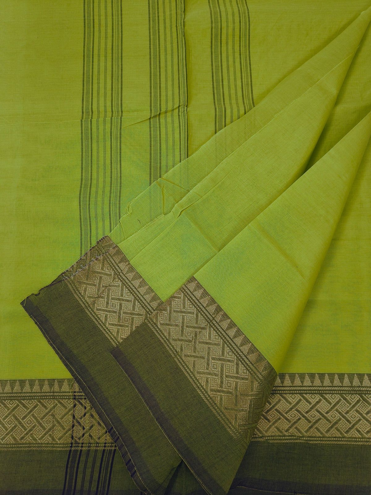 Kanchi Cotton -Lime parrot green- KCAF112