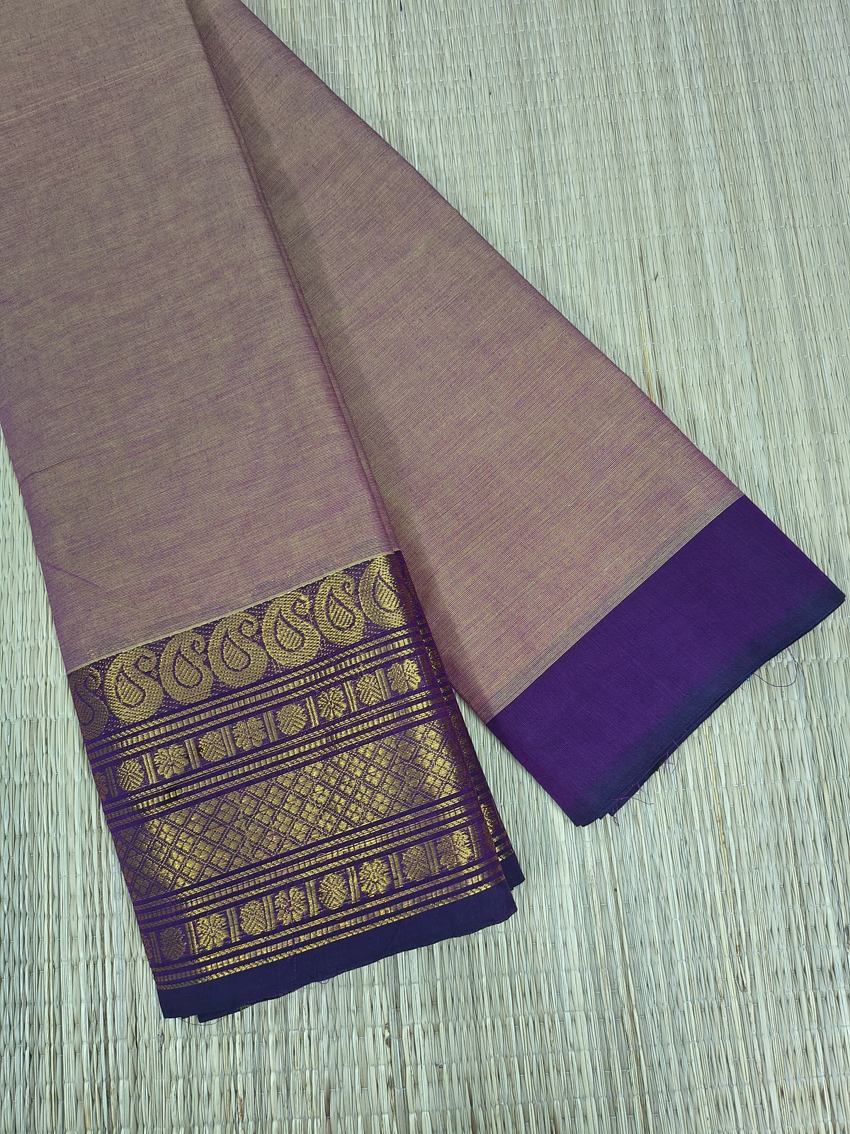 Kanchi Cotton -Mauve Taupe Dual tone- KCAF110