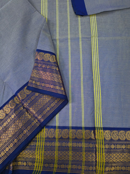 Kanchi Cotton -All day fusion -Bluish grey- KCAF106
