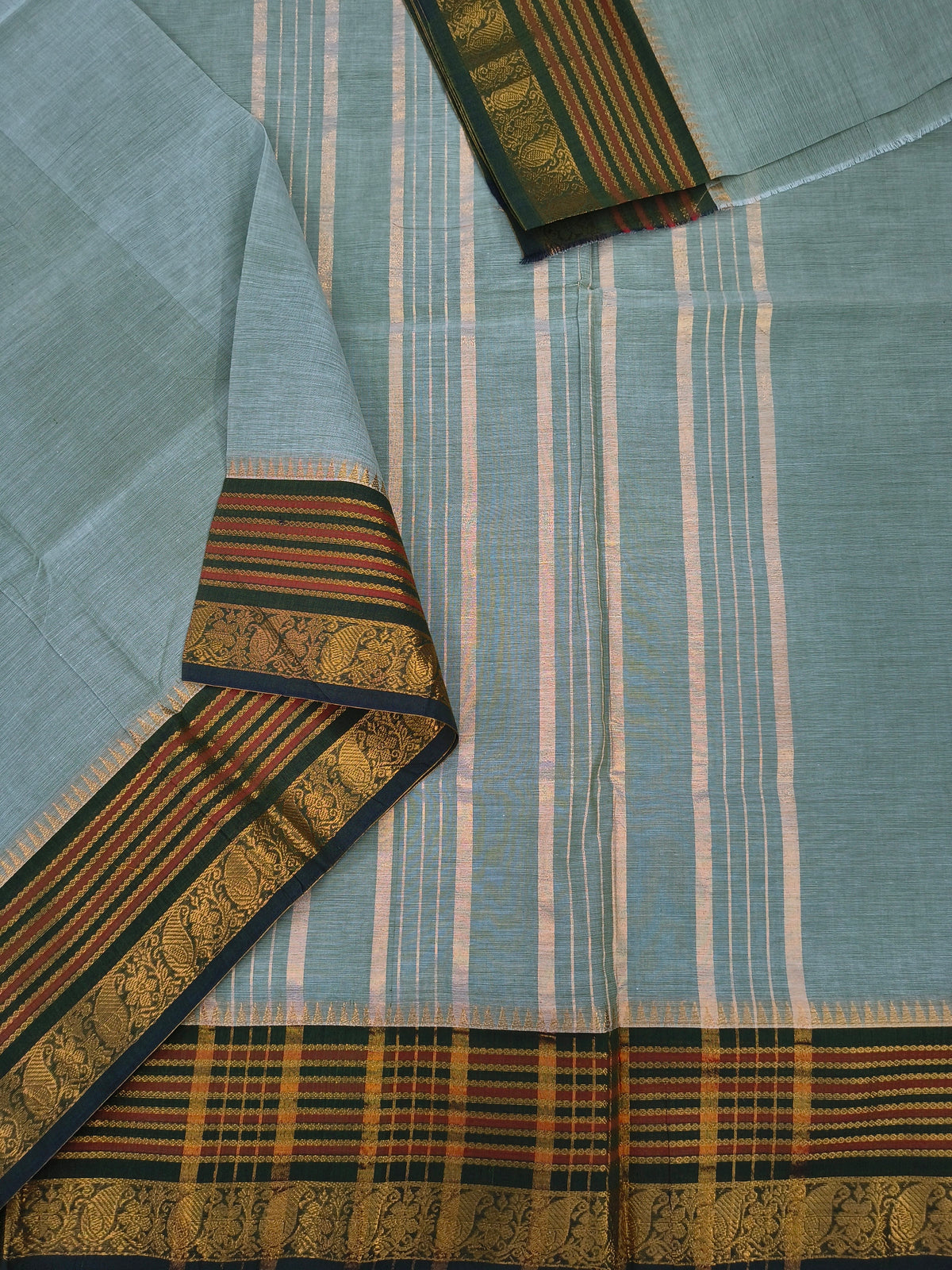 Kanchi Cotton -All day fusion -Pastal green- KCAF99