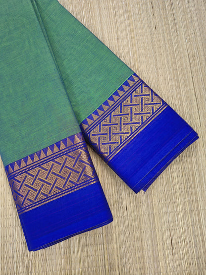 Kanchi Cotton -All day fusion -Neon green mix violet Dual tone- KCAF97)