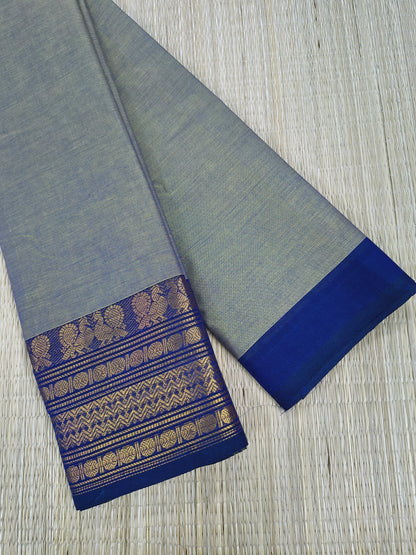 Kanchi Cotton -All day fusion -Smokey slate blue Dual tone- KCAF96