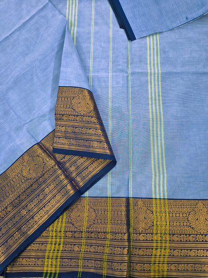 Kanchi Cotton -All day fusion -Bluish grey- KCAF95