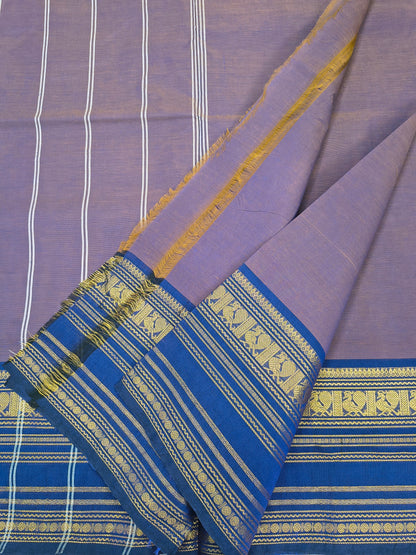 Kanchi Cotton -All day fusion -Muted Purple-Brown.dual tone- KCAF94