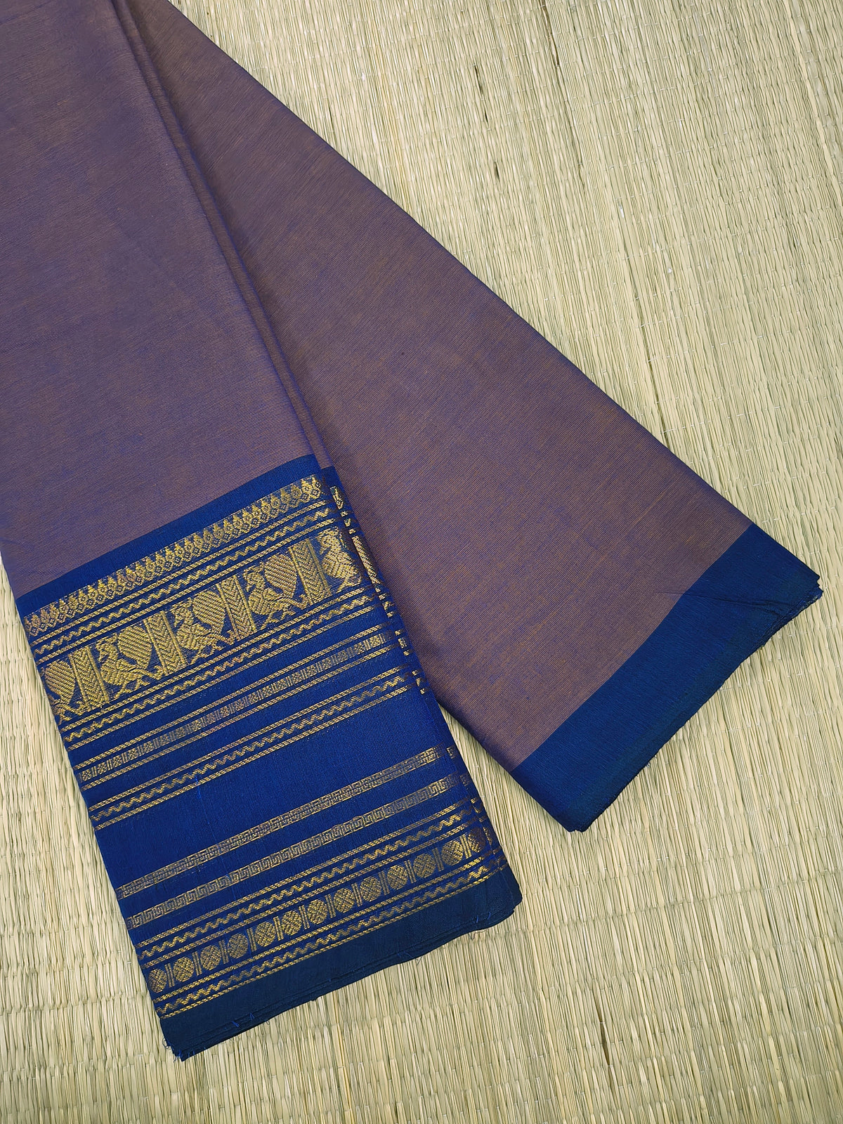 Kanchi Cotton -All day fusion -Muted Purple-Brown.dual tone- KCAF94