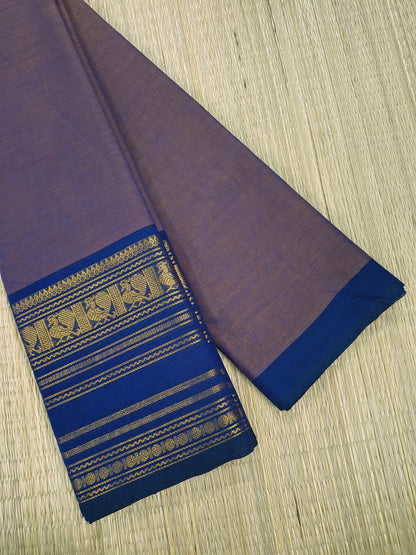 Kanchi Cotton -All day fusion -Muted Purple-Brown.dual tone- KCAF94