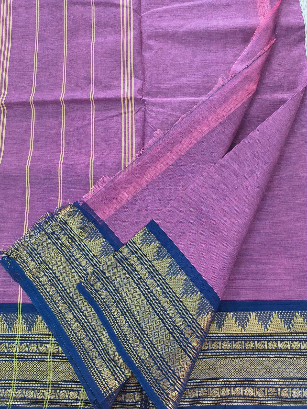 Kanchi Cotton- All day fusion -Dusty Mauve Pink- KCAF114