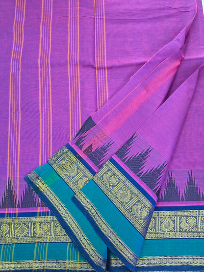 Kanchi Cotton- All day fusion -Vibrant Magenta Purple- KCAF115