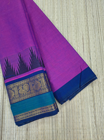 Kanchi Cotton- All day fusion -Vibrant Magenta Purple- KCAF115