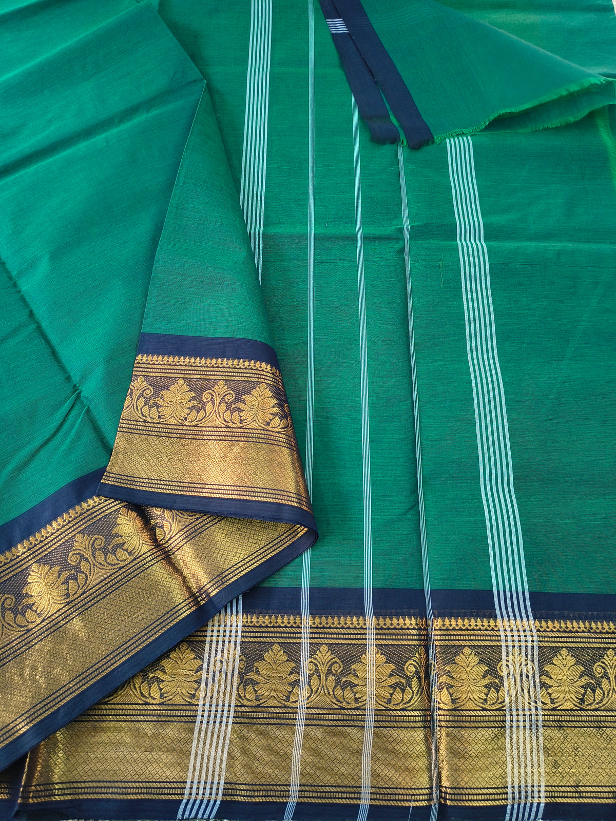 Kanchi Cotton- All day fusion -Dark Teal Green - KCAF118