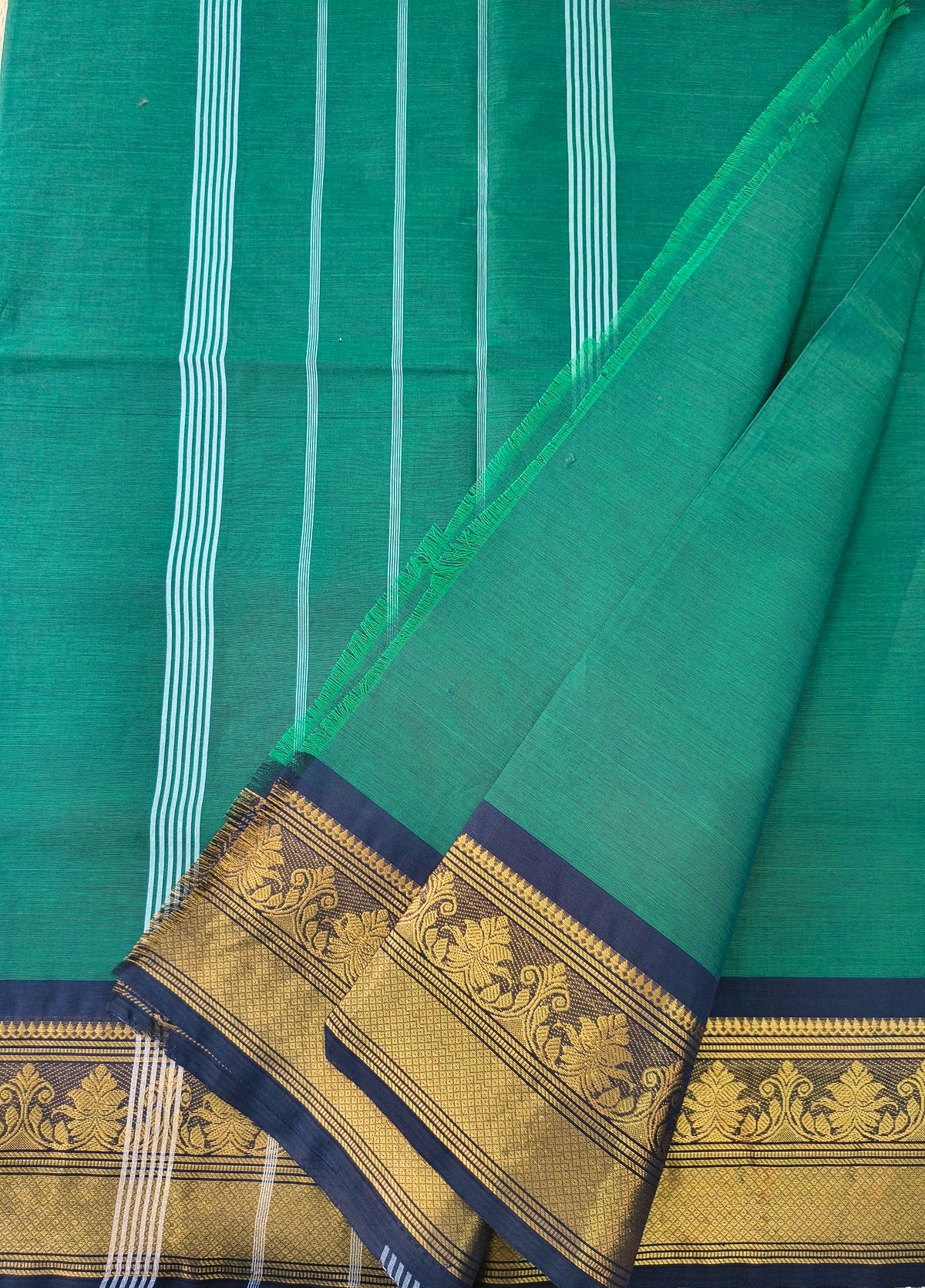 Kanchi Cotton- All day fusion -Dark Teal Green - KCAF118