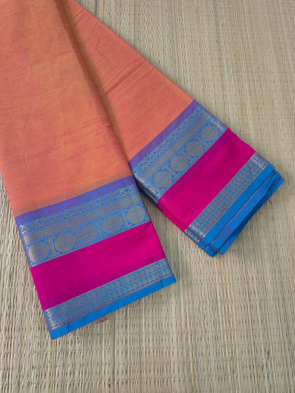 Kanchi Cotton- All day fusion -Pinkish orange - KCAF121