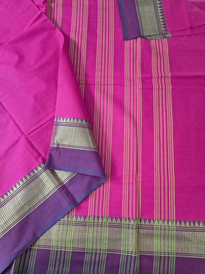 Kanchi Cotton- All day fusion -Rani pink - KCAF122