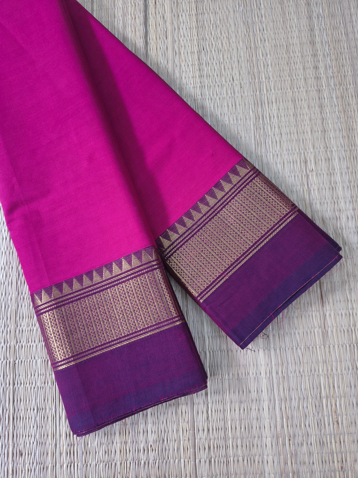 Kanchi Cotton- All day fusion -Rani pink - KCAF122