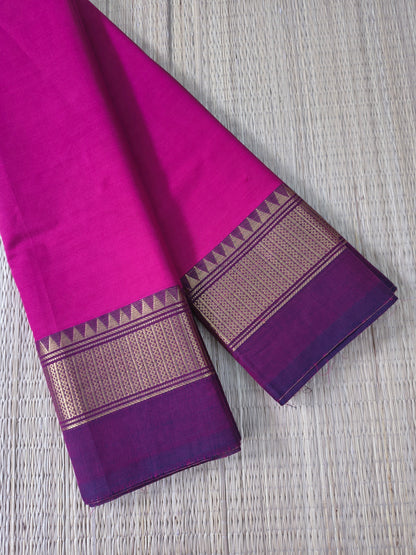 Kanchi Cotton- All day fusion -Rani pink - KCAF122