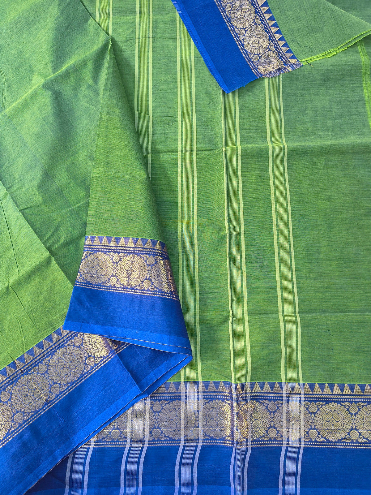 Kanchi Cotton- All day fusion -Leaf Green - KCAF123