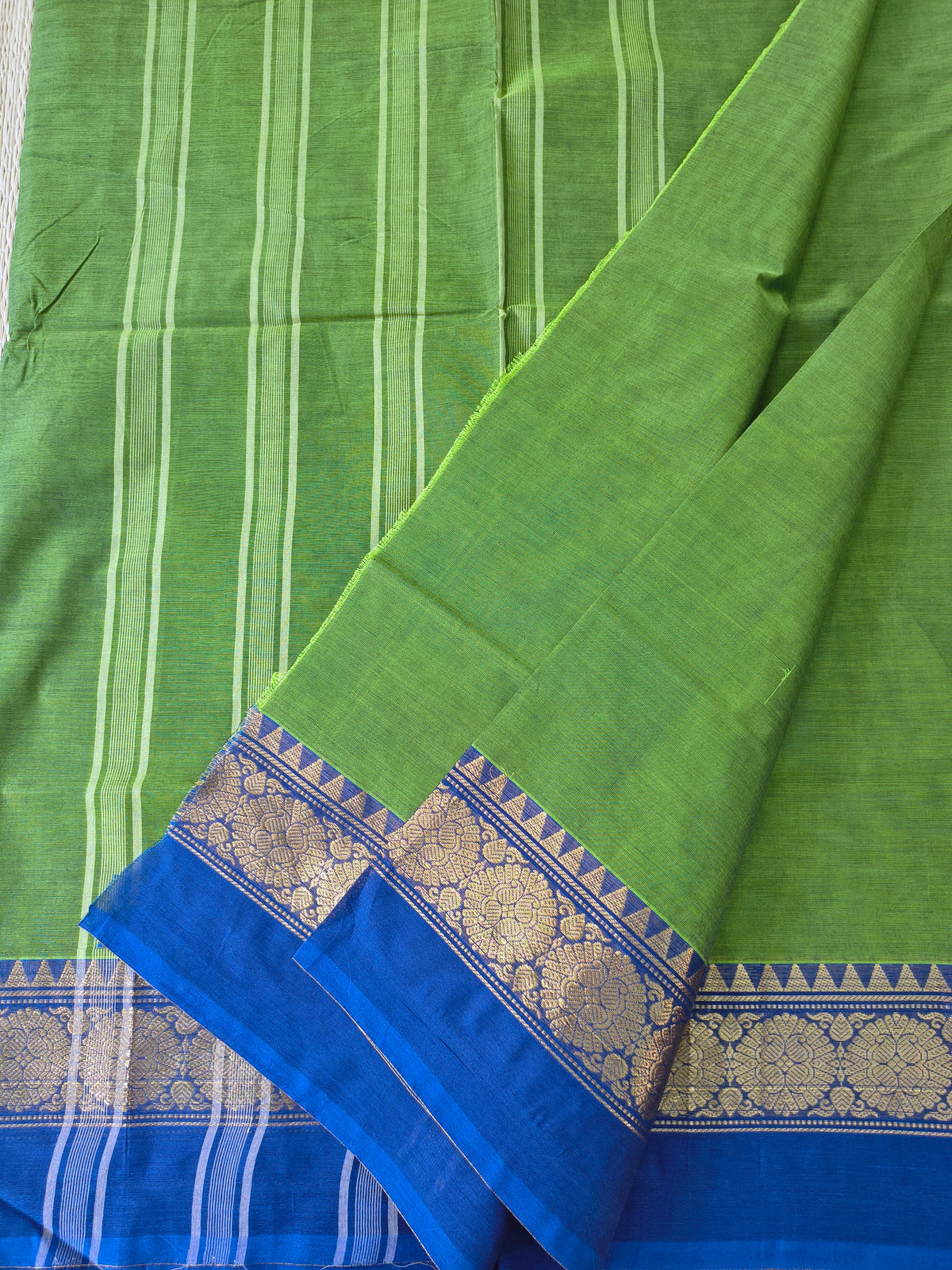 Kanchi Cotton- All day fusion -Leaf Green - KCAF123