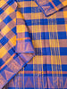 Kandangi Checks-mustard orange with royalblue- KC118
