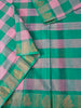 Kandangi Checks -Green mixed baby pink - KC130