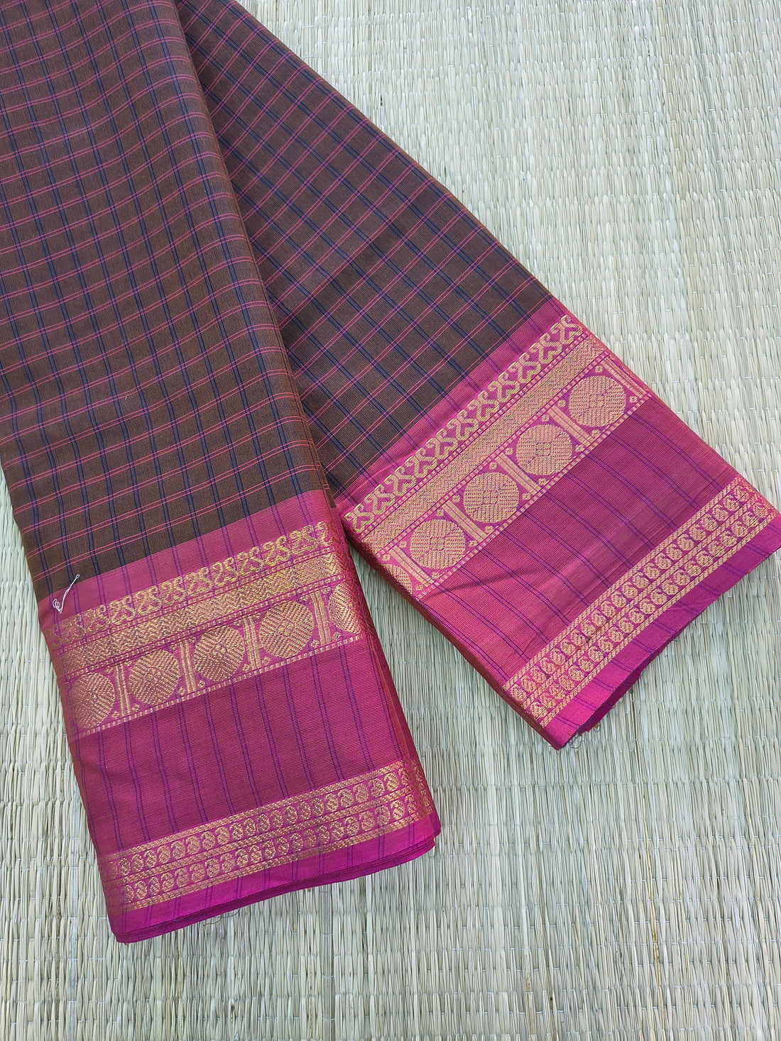 Kandangi Checks- Brown- KC158