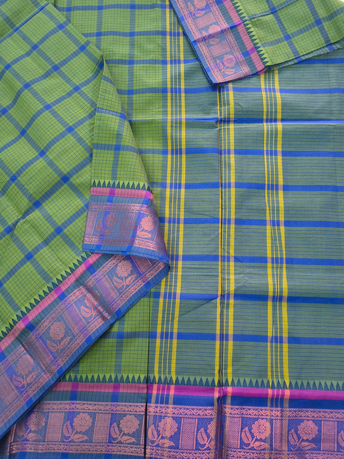 Kandangi Checks- olivegreen- KC156