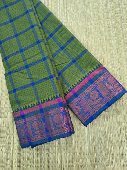 Kandangi Checks- olivegreen- KC156