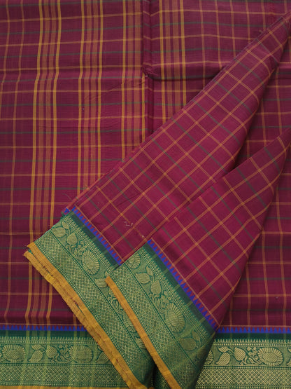 Kandangi Checks- maroon- KC155