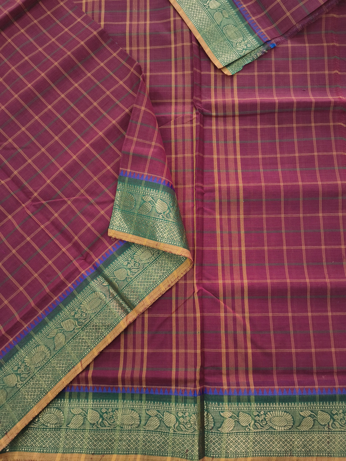 Kandangi Checks- maroon- KC155